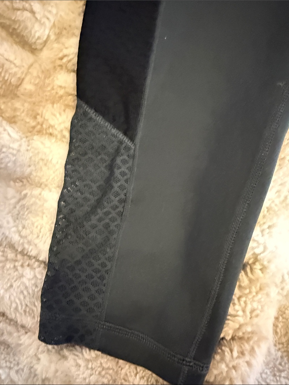 Women's charcoal greyLeggings with Mesh Panels - Picture 4 of 7